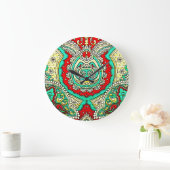 Neon arabesk ornament: jaren '80 stijl. grote klok (Huis)