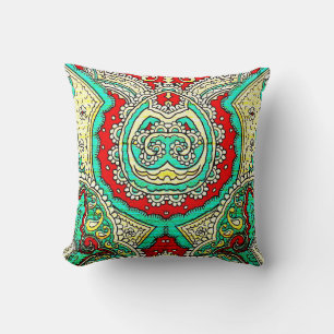 Neon arabesk ornament: jaren '80 stijl. kussen