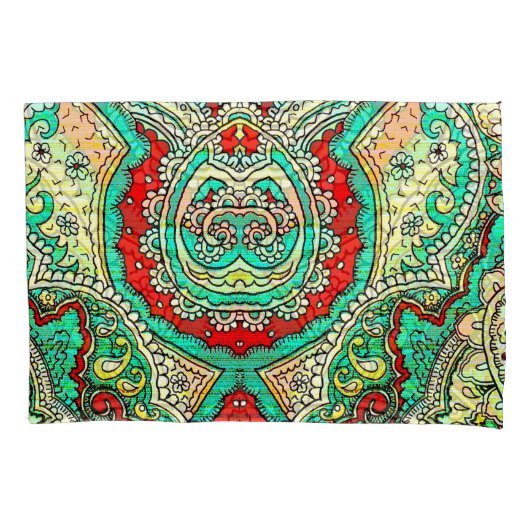 Neon arabesk ornament: jaren '80 stijl. kussensloop (Voorkant)