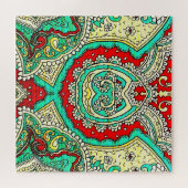 Neon arabesk ornament: jaren '80 stijl. legpuzzel (Horizontaal)