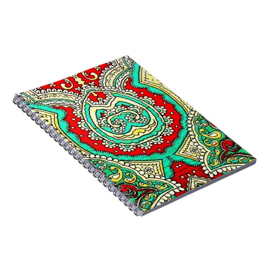 Neon arabesk ornament: jaren '80 stijl. notitieboek (Rechterzijde)