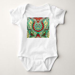 Neon arabesk ornament: jaren '80 stijl. romper