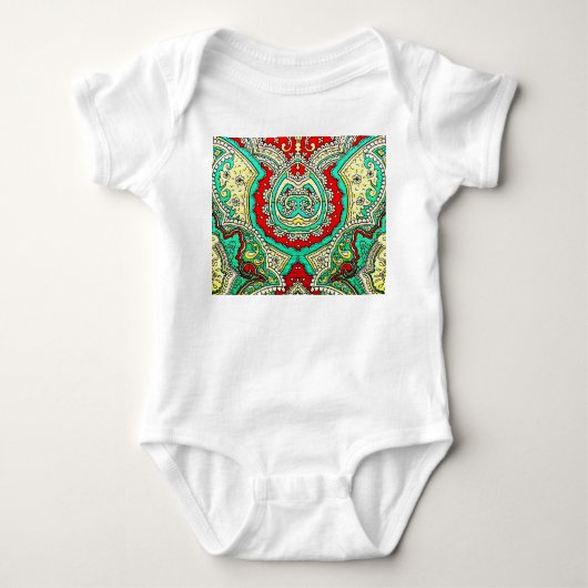 Neon arabesk ornament: jaren '80 stijl. romper (Voorkant)