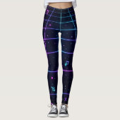Neon Arcade Grid 80s Retro  Leggings (Voorkant)