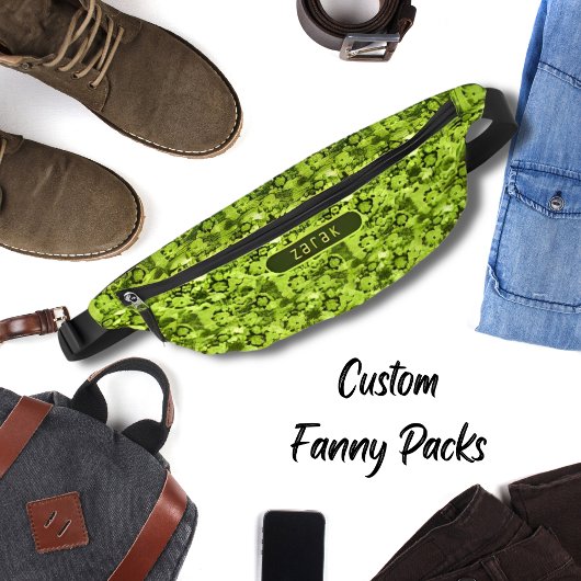 Neon & Army Green Shibori Pattern Koele Mannen Heuptasje