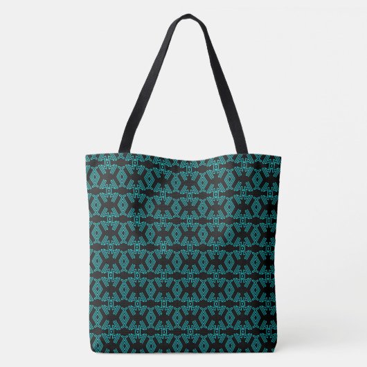 Neon Art Deco Kikker Ontwerp Tote Bag (Achterkant)