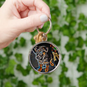 Neon Art German Shepherd Puppy Sleutelhanger (Hand)