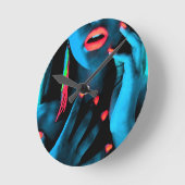 Neon art ronde klok (Hoek)