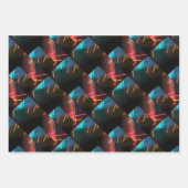 Neon artistieke moderne WRAPPERPAPIERSCHAPEN Inpakpapier Vel (Voorkant 3)