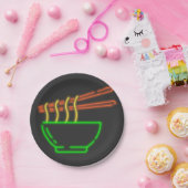 Neon Asian Neondle Bowl Papieren Bordje (Feest)