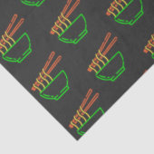 Neon Asian Neondle Bowl Patroon Tissuepapier (Detail)