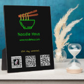 Neon Asian Neondle Bowl Social Media Scan Codes Fotoplaat (Zijkant)