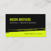 Neon Asphalt Paving Blacktop Visitekaartje (Voorkant)