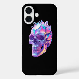 Neon Atomische Schedel iPhone 16 Hoesje