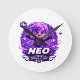 Neon ATOMIVRA Ronde Klok
