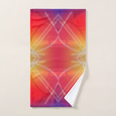 Neon Attracties Gelaagde Abstracte Ontwerp Bad Handdoek (Handdoek)