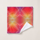 Neon Attracties Gelaagde Abstracte Ontwerp Bad Handdoek (Wasdoekje)