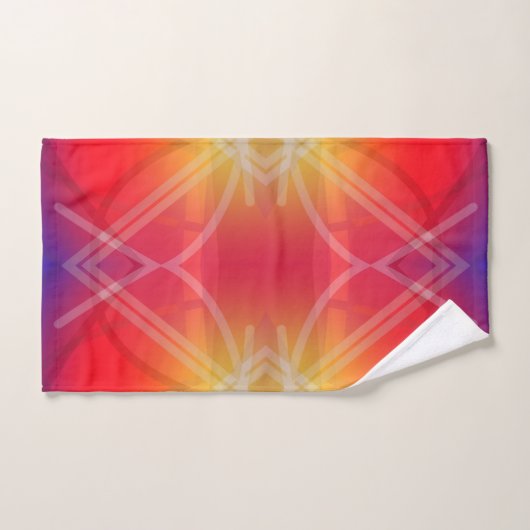 Neon Attraction Gelaagde Abstract Design Bad Handdoek (Handdoek)