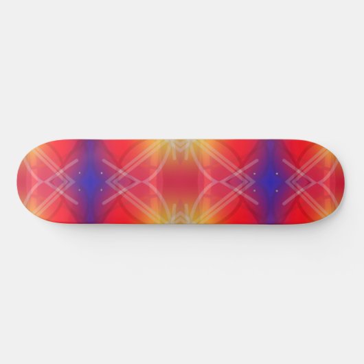 Neon Attraction Gelaagde Abstract Design Persoonlijk Skateboard (Horizontaal)
