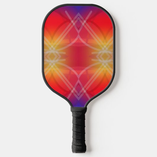 Neon Attraction Gelaagde Abstract Design Pickleball Paddle (Voorkant)