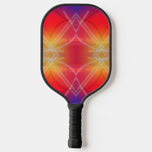 Neon Attraction Gelaagde Abstract Design Pickleball Paddle (Achterkant)