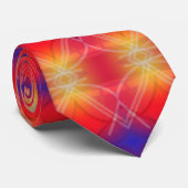 Neon Attraction Gelaagde Abstract Design Stropdas (Opgerold)