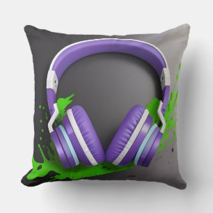 🎧 Neon Audio Vibe Music Accent 🎧 Kussen