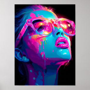 Neon Aura Poster Krachtige Pop Art Print