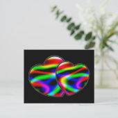 Neon Aurora Harten Briefkaart (Staand voorkant)
