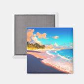 Neon avond aan het strand magneet (Voorkant / Achterkant)