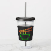 Neon Aziatische Noedelkom  Acryl Drinkbeker (Voorkant)