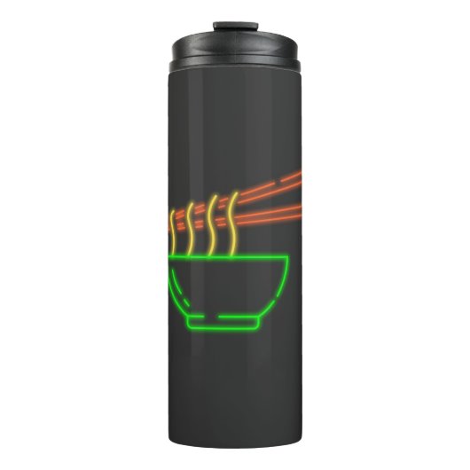 Neon Aziatische Noedelkom Thermosbeker (Voorkant)