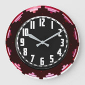 Neon Aztec 1930-klok Grote Klok (Voorkant)