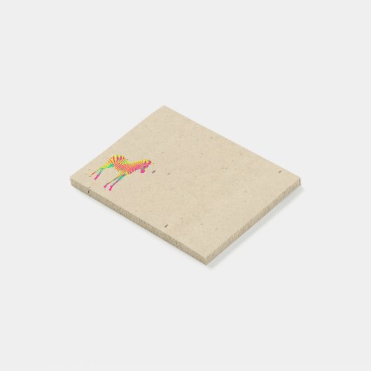 Neon Baby Zebra Psychedelic Funky Retro Post-it® Notes (Schuin)