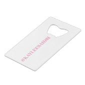 Neon Bachelorette Favor Final Fiesta Sip Sip Ole Creditkaart Flessenopener (Achterkant Gekanteld)