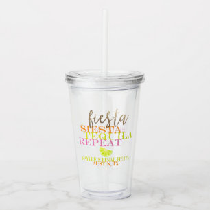Neon Bachelorette Final Fiesta Pool Party Acryl Drinkbeker