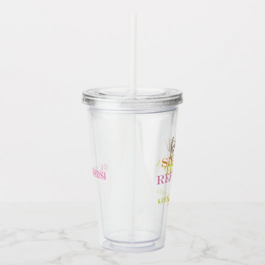 Neon Bachelorette Final Fiesta Pool Party Acryl Drinkbeker (Rechts)