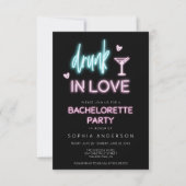 Neon Bachelorette Party Kaart (Voorkant)