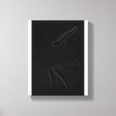 Neon, Ballerina in de sneeuw Canvas Afdruk (Voorkant)