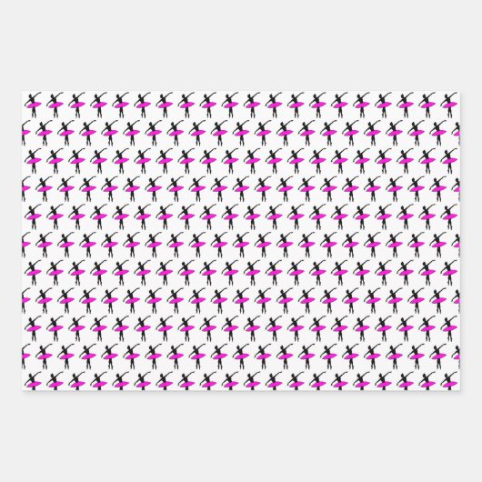 Neon Ballerina Tutus Ballet Dance Studio Docent Inpakpapier Vel (Voorkant 3)