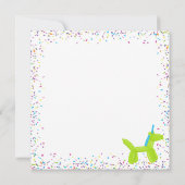 Neon ballonnen, dieren ballonnen dank u bedankkaart (Achterkant)