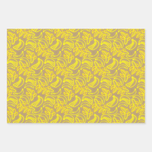 Neon Bananas Inpakpapier Vel (Voorkant 2)