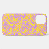 Neon Bananen roze Hoesje-Mate iPhone Case (Achterkant (horizontaal))