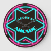  neon bar arcade grote klok (Voorkant)