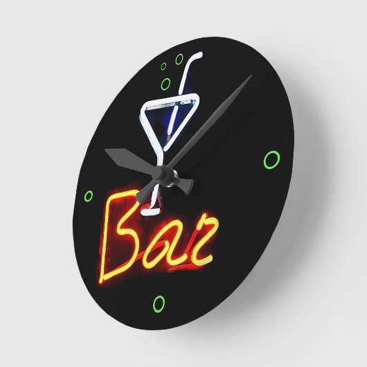 Neon Bar Ronde Klok (Hoek)
