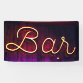 Neon Bar Sign Foto Spandoek (Horizontaal)
