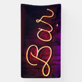 Neon Bar Sign Foto Spandoek (Verticaal)