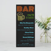 Neon Bar Uithangbord Dranken Menu (Staand voorkant)