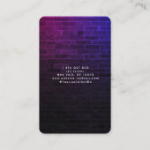 Neon Barber's Pole Barbershop Visitekaartje (Achterkant)