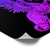 Neon Basilisk Monster Symbol Dragon Ancient Beast Poster (Hoek)